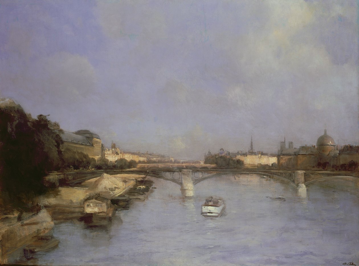 River Seine, Paris av Antoine Vollon