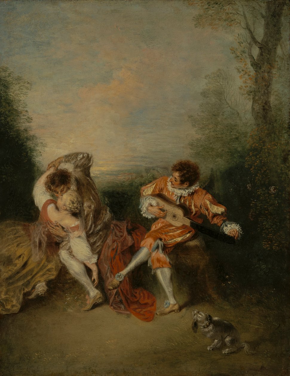 La Surprise av Jean Antoine Watteau