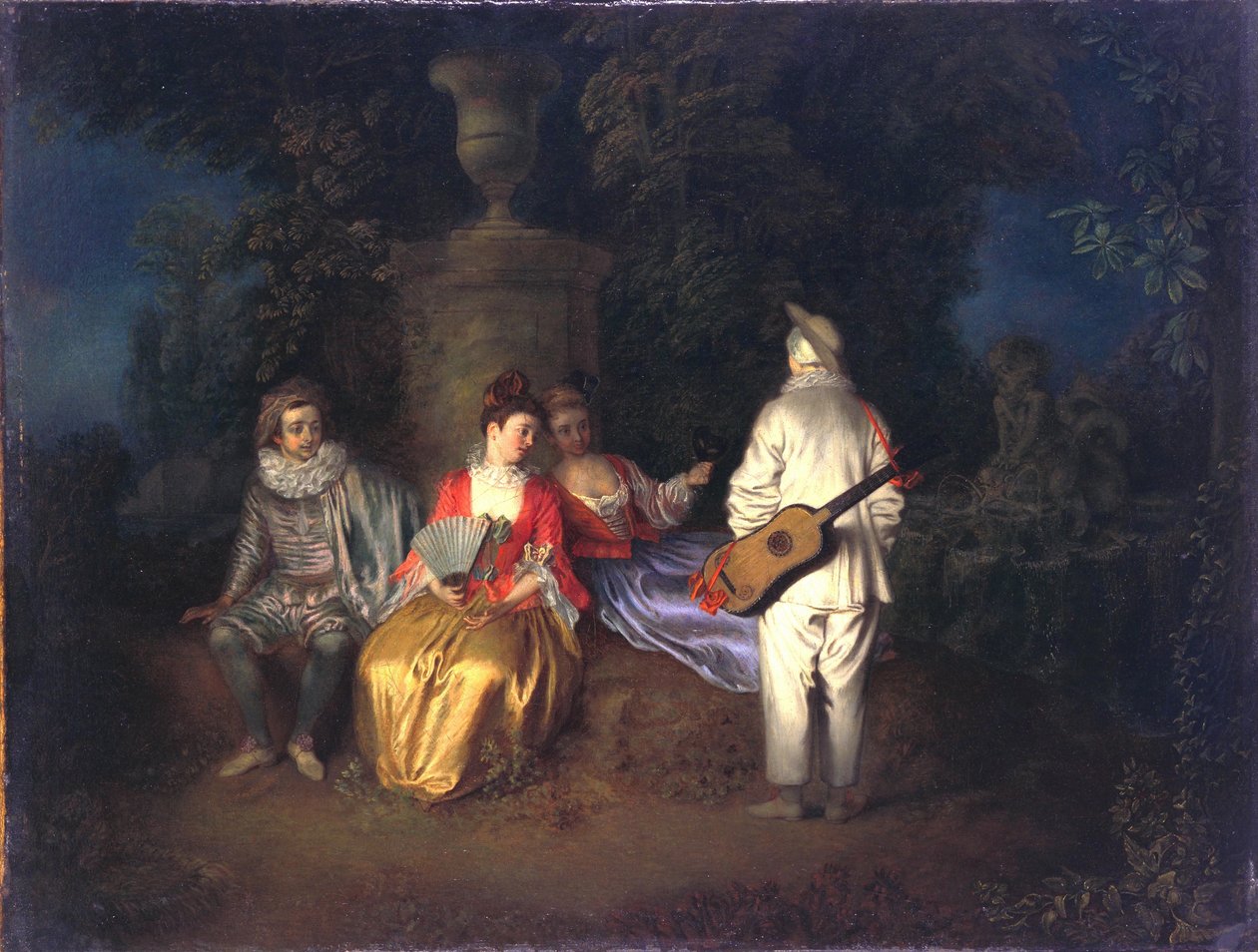 The Foursome av Jean Antoine Watteau
