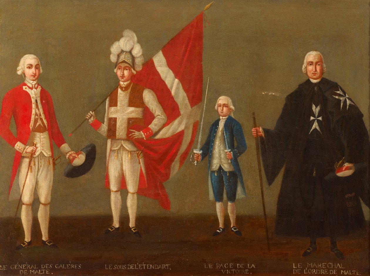 Dignitärer av St. John Order med Sida av Segern, c.1789-96 av Antoine de Favray