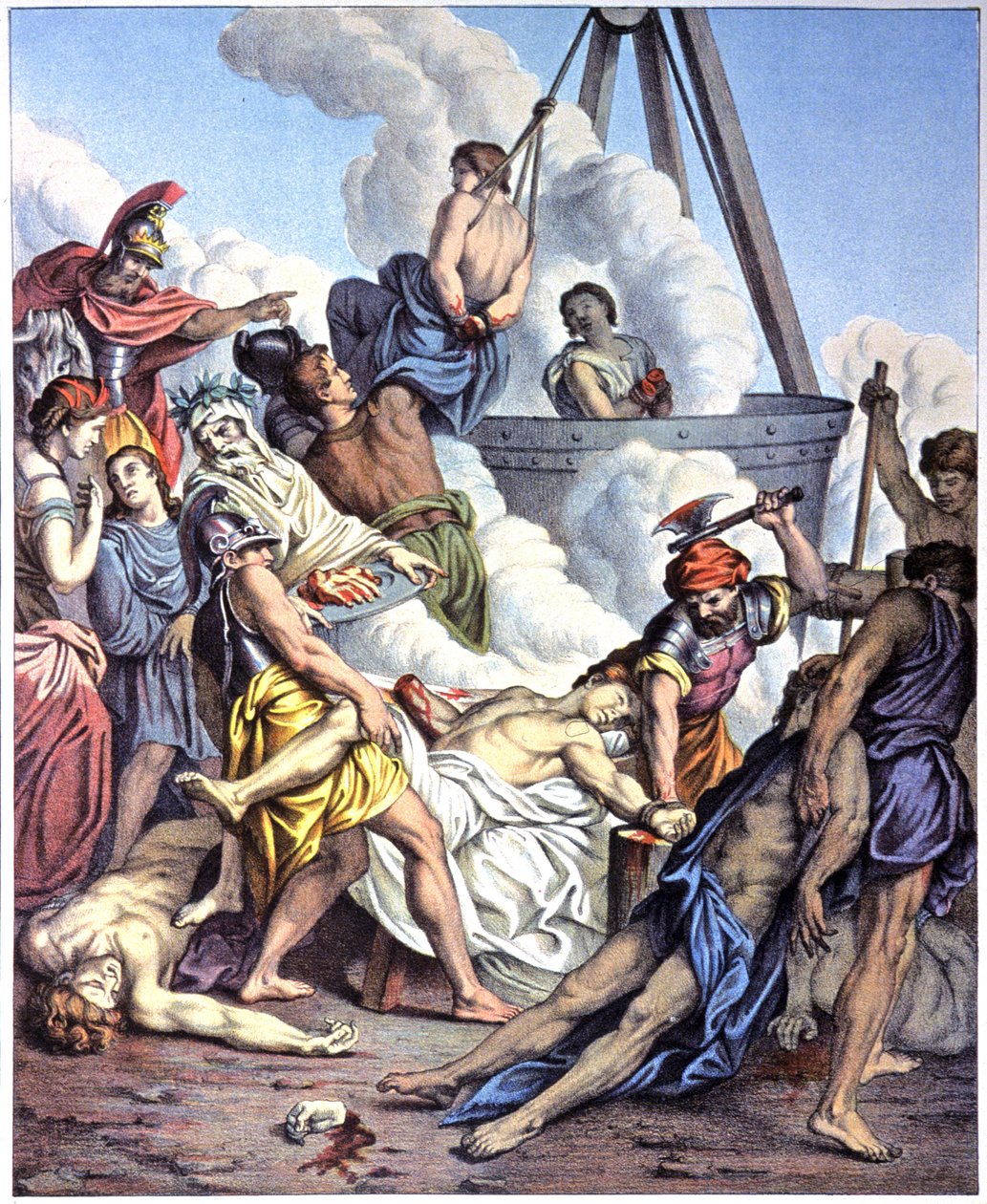 Macchabeernas martyrskap, mitten av 1800-talet (illustration) av Antoine (after) Dieu