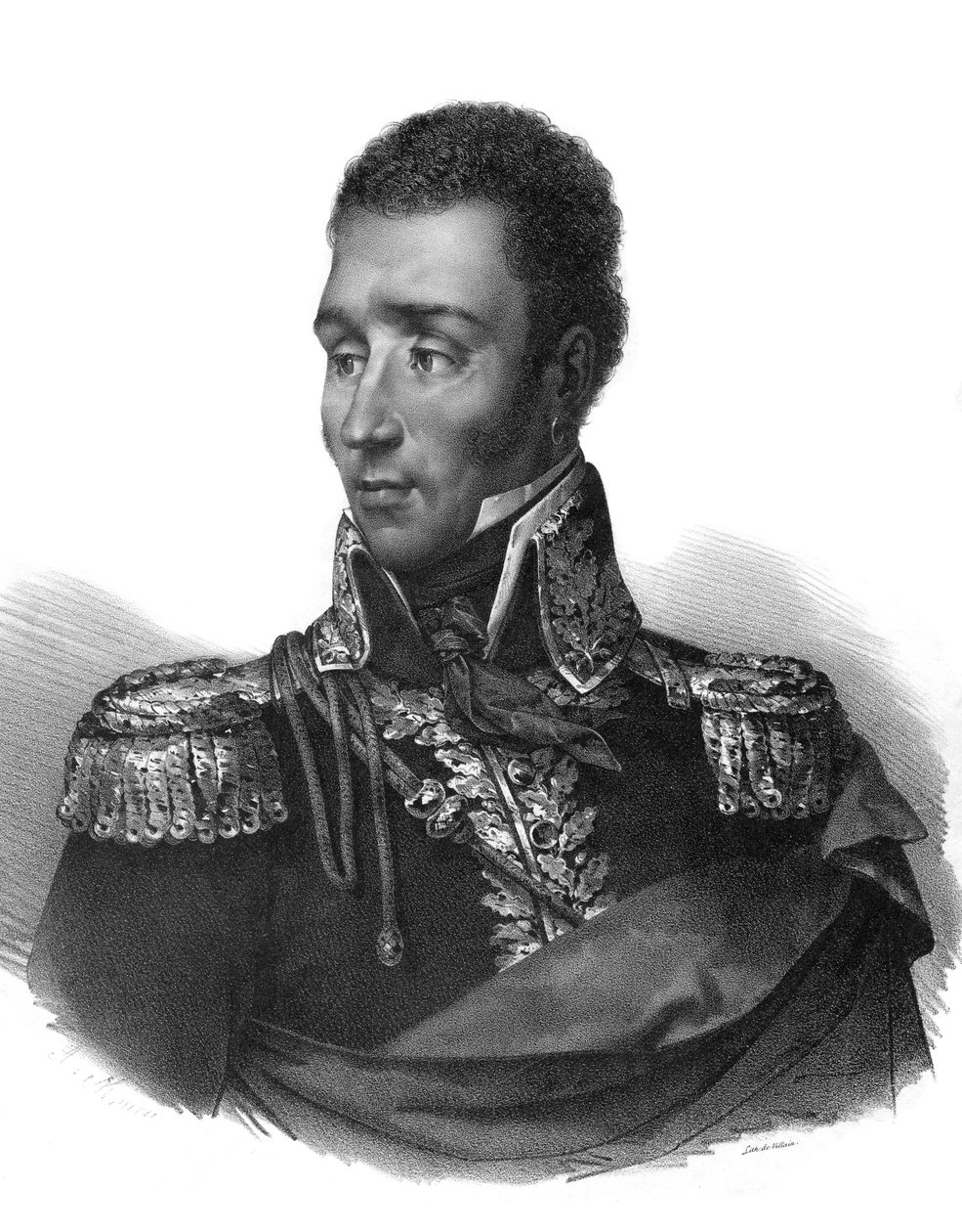 Jean Pierre Boyer (1776-1850) haitisk politiker - gravyr efter Maurin - av Antoine (after) Maurin