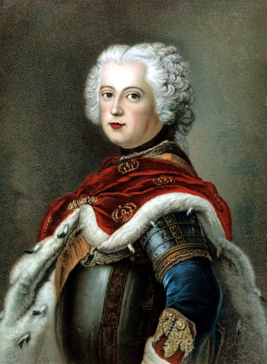 Fredrik II den store, kung av Preussen av Antoine (after) Pesne