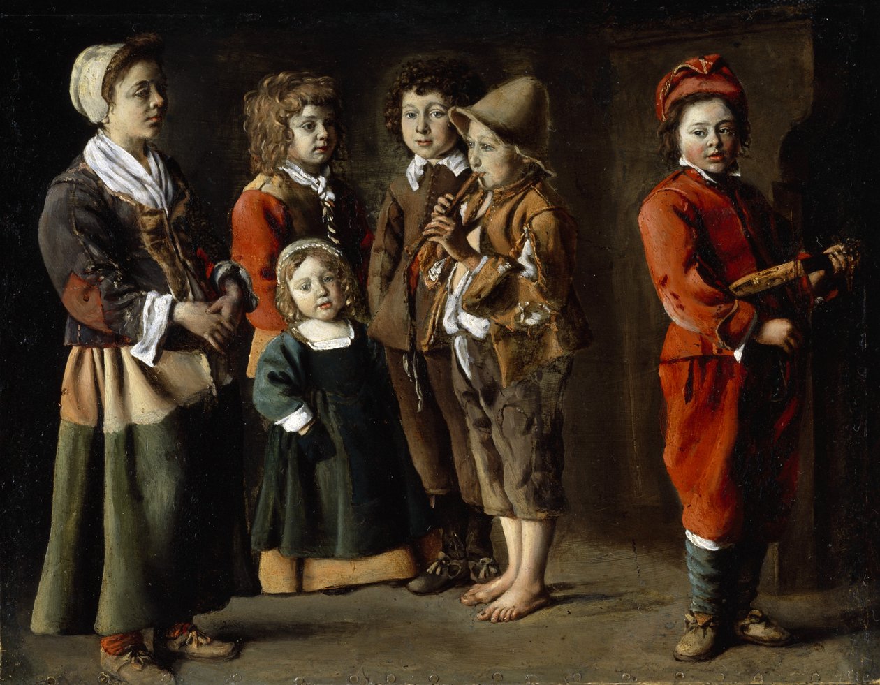 Bondebarn, ca 1630-40 (olja på koppar) av Antoine (attr. to) Le Nain