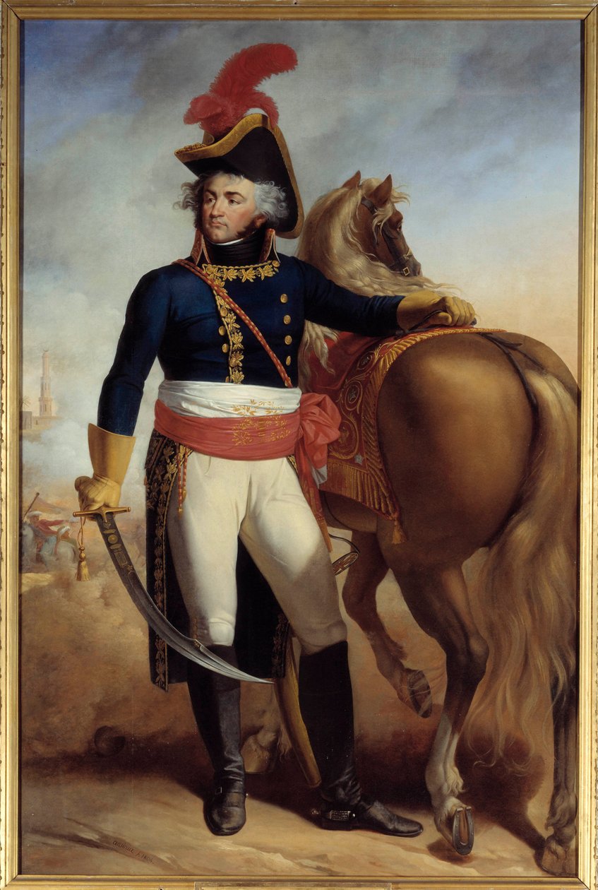 Hellängdsporträtt av Jean Baptiste Kleber (1753-1800) chef för Army of the Orient Målning av Antoine Ansiaux (1764-1840). 1804. Versailles, Chateaux de Versailles et de Trianon - Hellängdsporträtt av Jean Baptiste Kleber (1753-1800) general i av Antoine Ansiaux