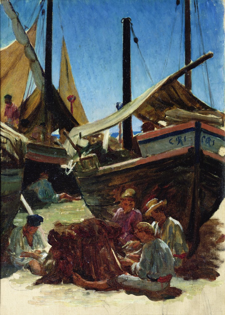 Anzio, hamnen av Antoine Auguste Ernest Herbert or Hebert