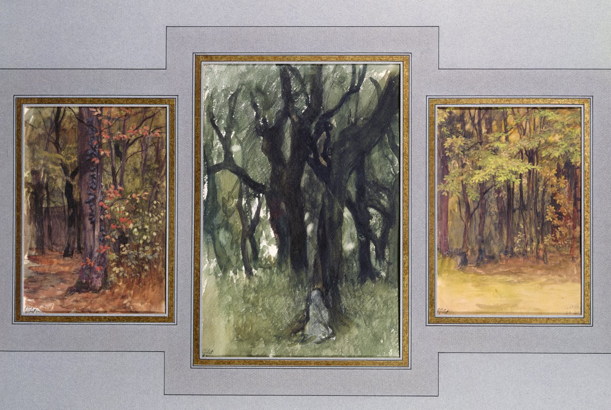 Ek och vall, Villa Medici, Rom av Antoine Auguste Ernest Herbert or Hebert