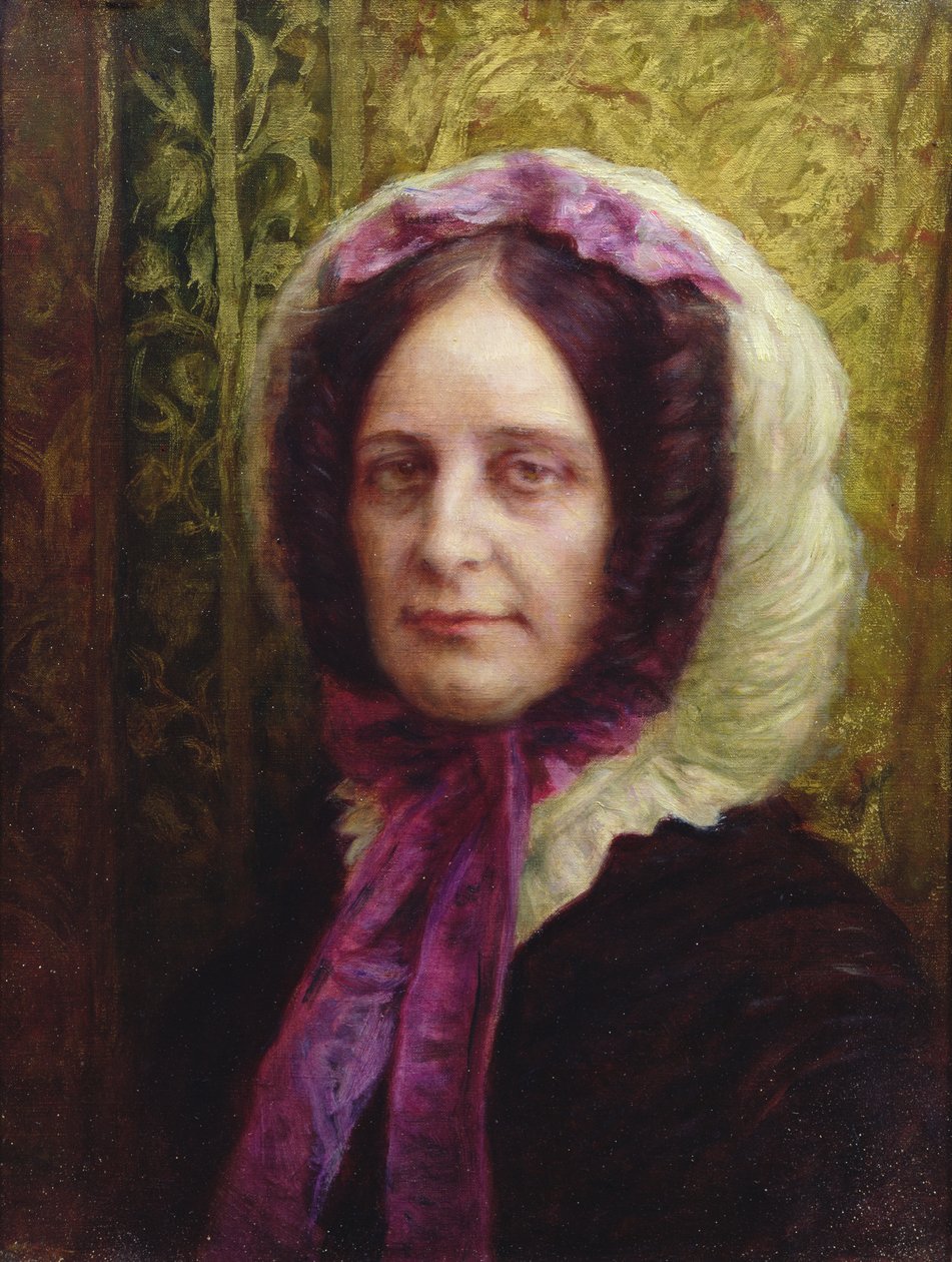Porträtt av baronessan av Villeguy av Antoine Auguste Ernest Herbert or Hebert