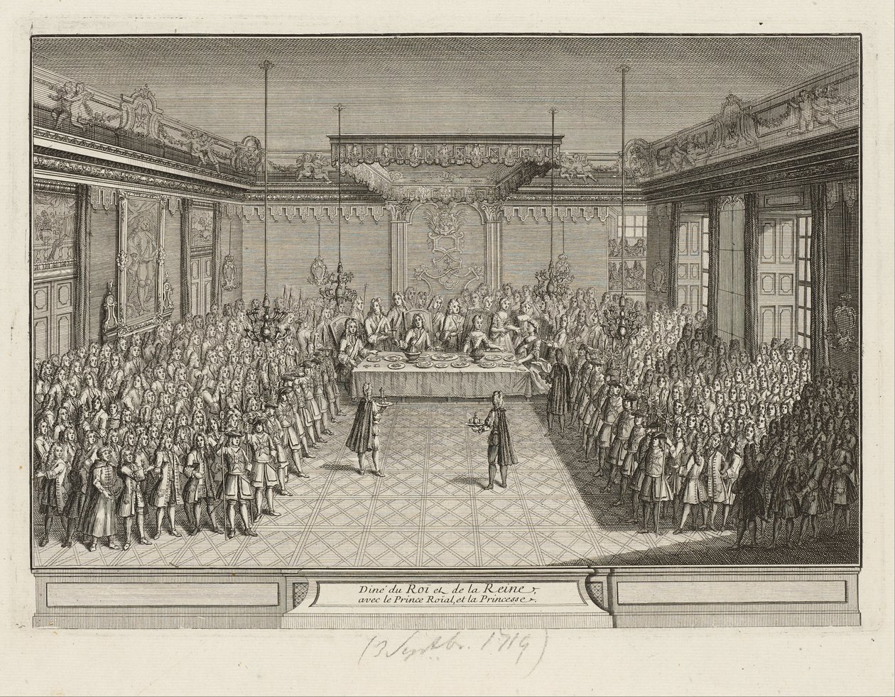 Visade bankett i Corner Parade Hall i Dresden Palace den 3 september 1719 av Antoine Aveline