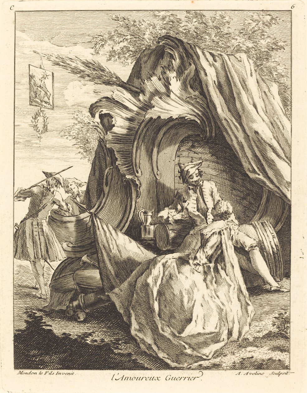 Krigareälskaren, 1736. av Antoine Aveline
