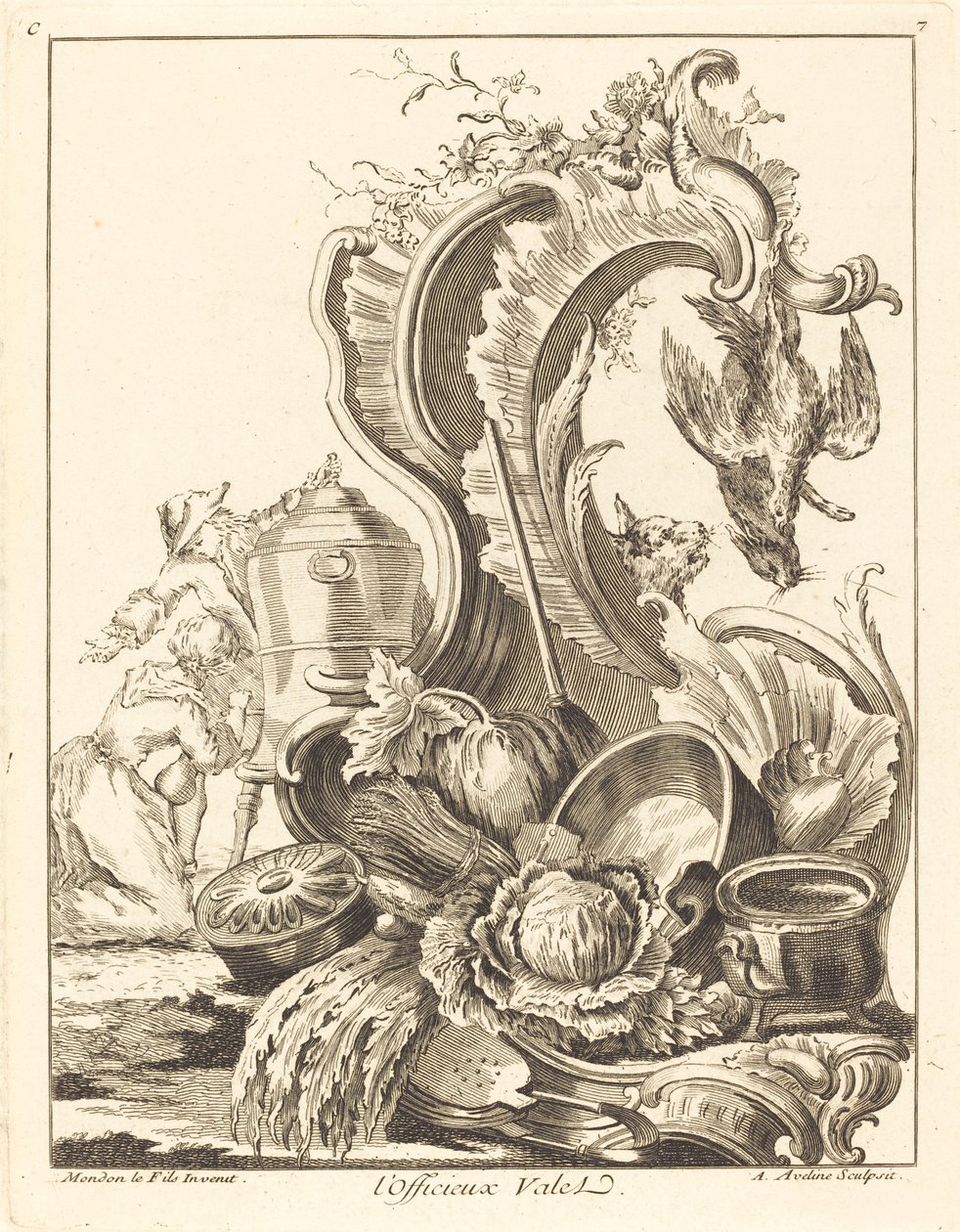 den inofficiella betjänten, 1736. av Antoine Aveline