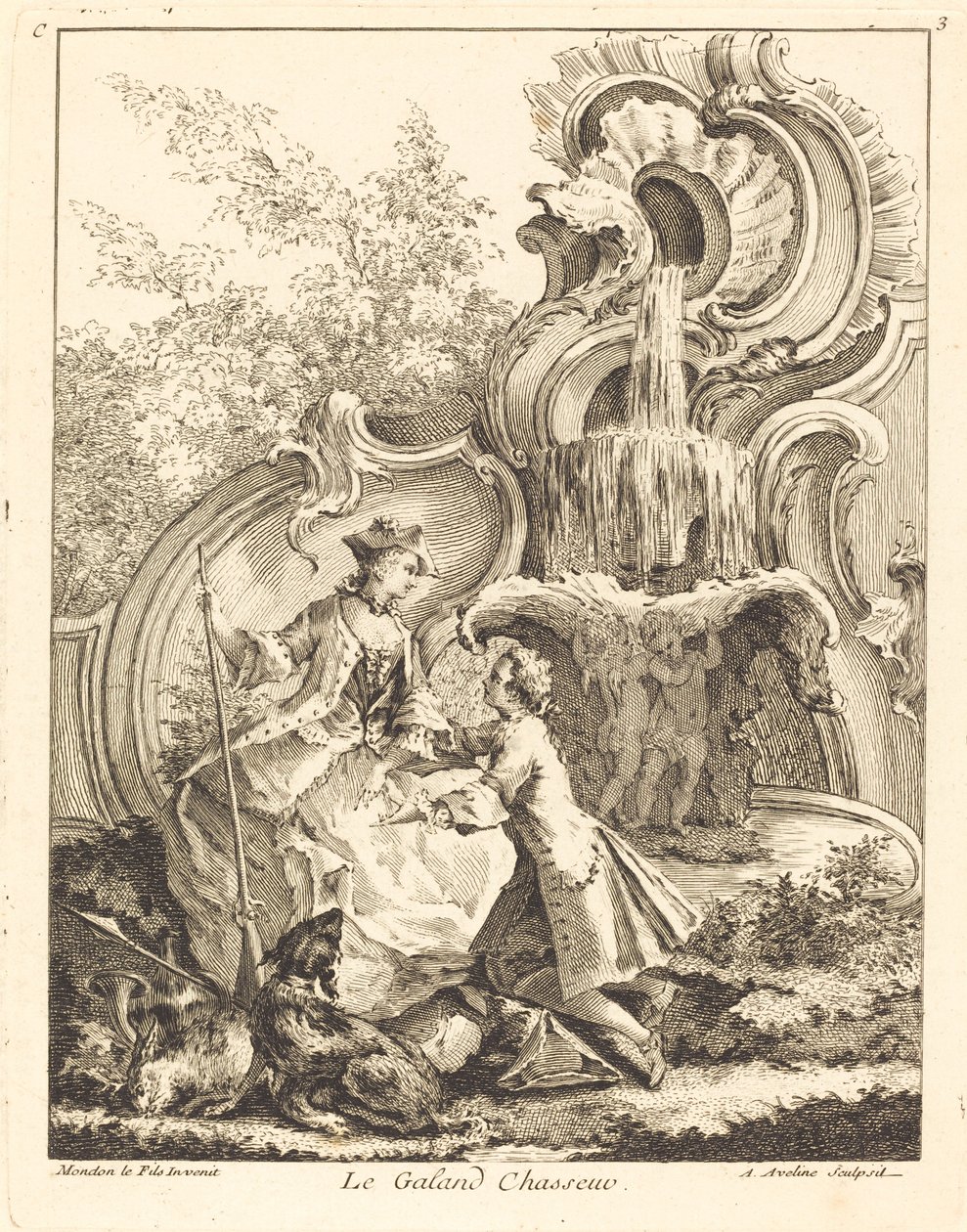 Galandjägaren av Antoine Aveline after Jean Mondon