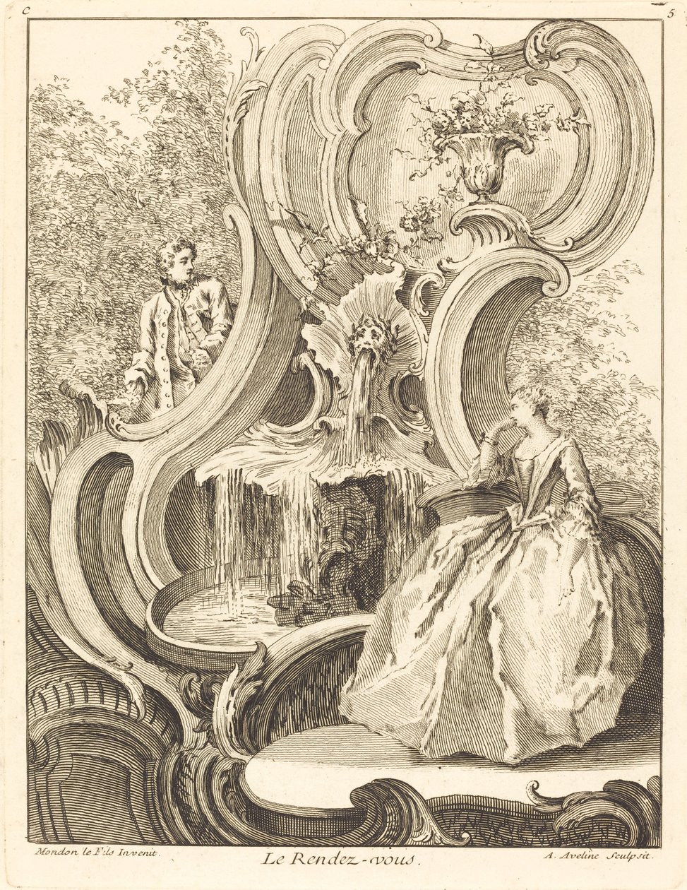 Mötet av Antoine Aveline after Jean Mondon