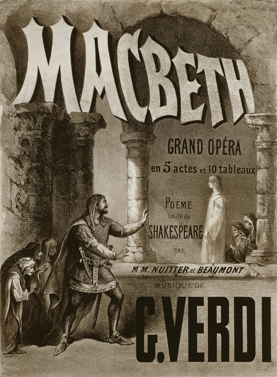 Affisch för operan Macbeth av Giuseppe Verdi (affisch) av Antoine Barbizet