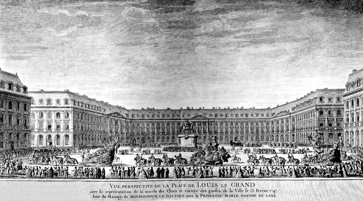 Ludvig den stores torg i Paris av Antoine Benoist or Benoit du Cercle