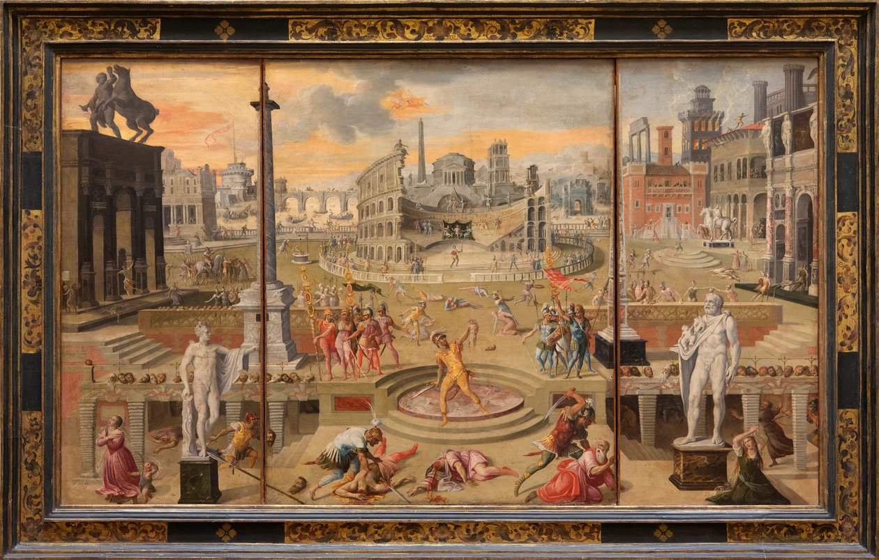 Triumviratets massakrer (målning) av Antoine Caron