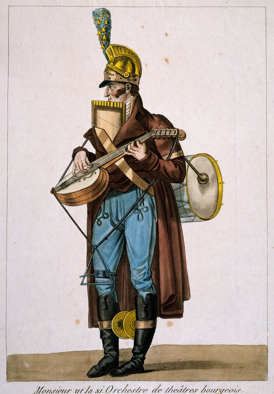 Gatumusiker, av Carle Vernet (1758-1836), gravyr, Frankrike av Antoine Charles Horace Vernet