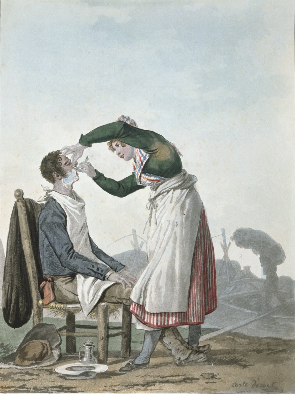 En kollier med en rakkniv av Antoine Charles Horace Vernet