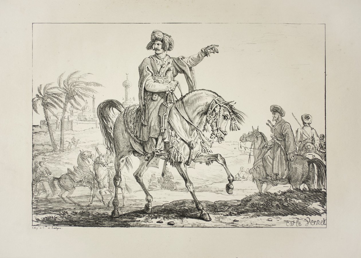 Hövding Mameluk, ca 1817 av Antoine Charles Horace Vernet