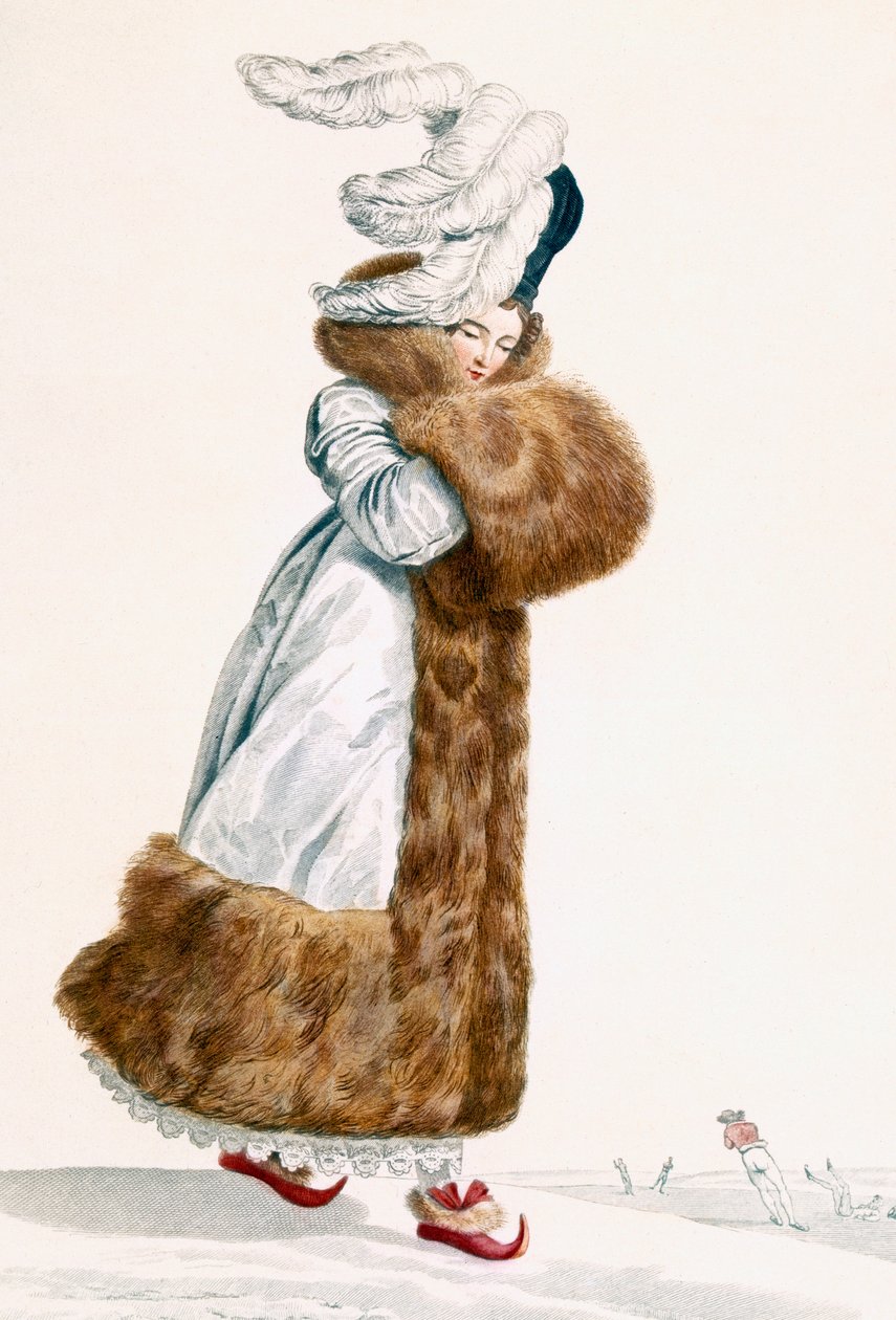Skridskoklänning, graverad av Georges Jacques Gatine (1773-1831), ca 1797 av Antoine Charles Horace Vernet