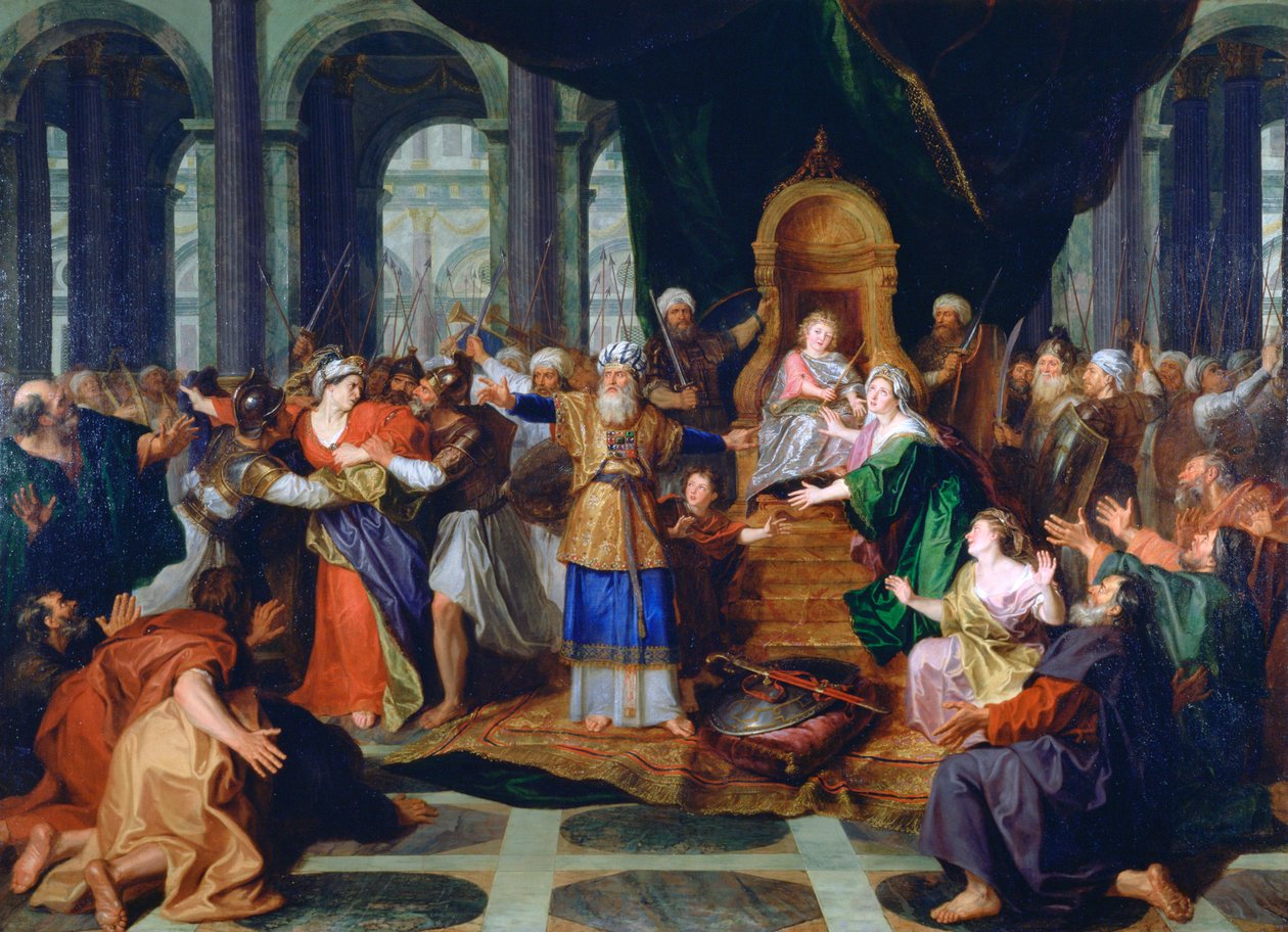 Athalia utvisad från templet, målad före 1697 av Antoine Coypel
