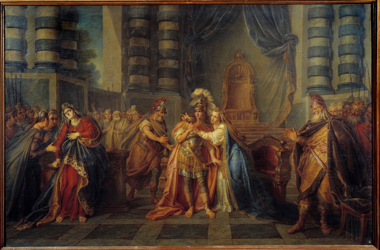 Cleopatre sväljer giftet Representation av den sista scenen i akten I "" Rodogune"" av Pierre Corneille. Målning av Charles Antoine Coypel (1694-1752) 1749 sön. 1,3x1,95 m av Antoine Coypel