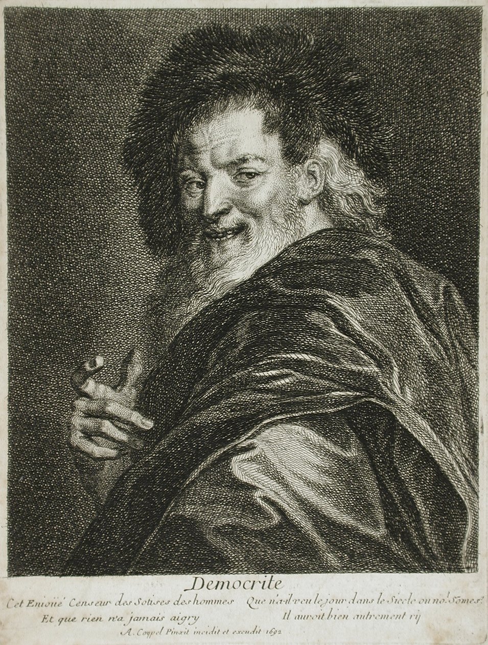 Demokritos av Antoine Coypel