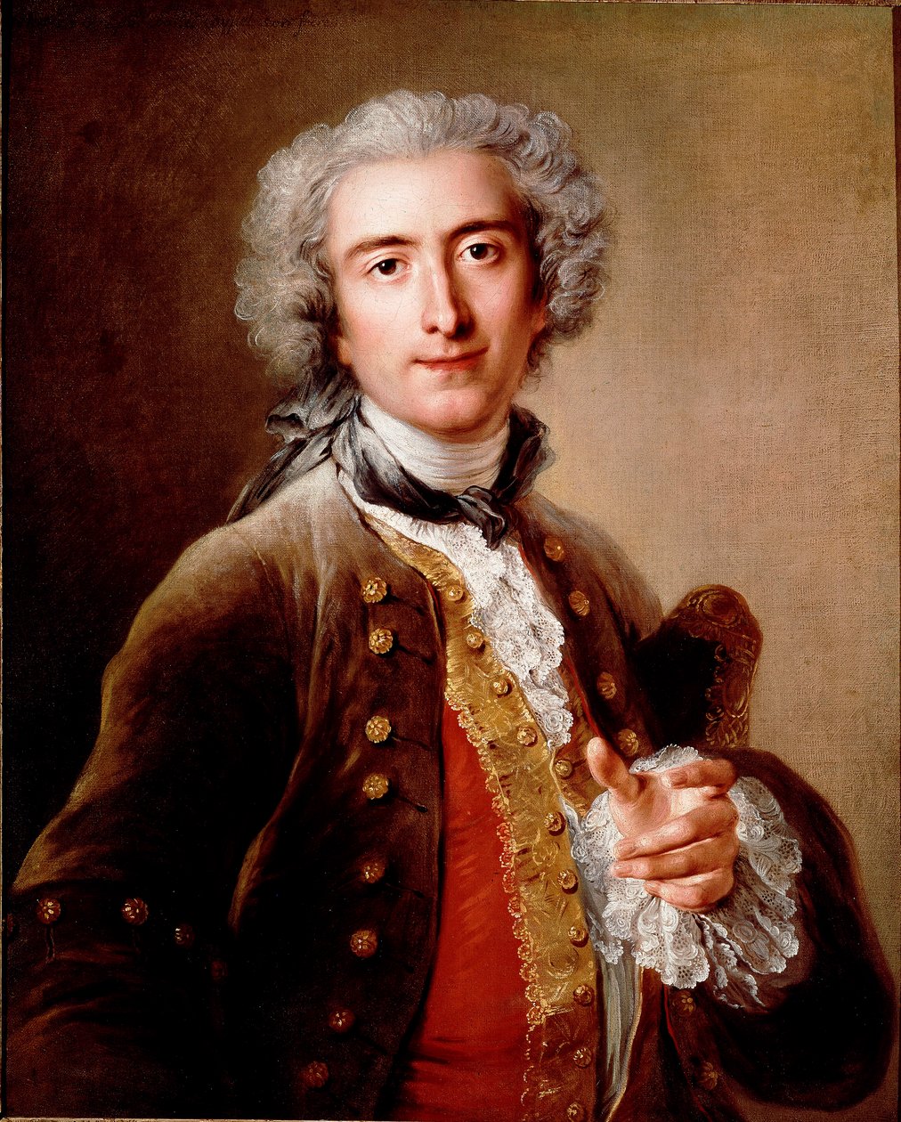 Porträtt av Philippe Coypel, bror till konstnären Målning av Charles Antoine Coypel (1696-1752) 1732 Dim. 75x61 cm Paris, Louvren av Antoine Coypel