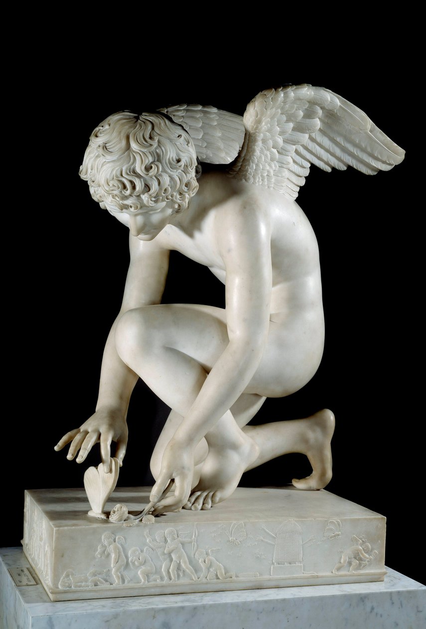 Amor eller "Love taking a butterillon" Marmorskulptur av Antoine Denis Chaudet (1763-1810) 1817 Paris, Louvren av Antoine Denis Chaudet