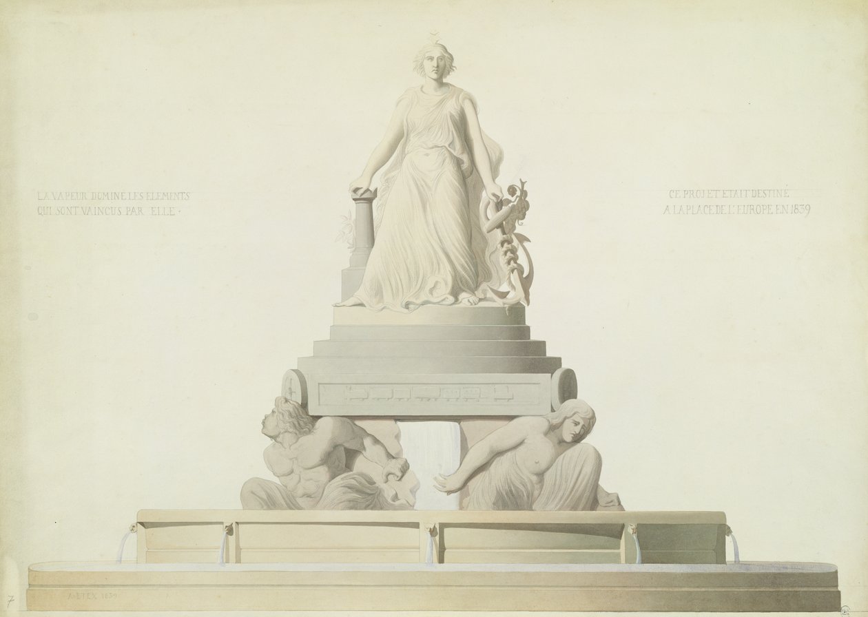 Projekt för monumentet avsett för Place de l