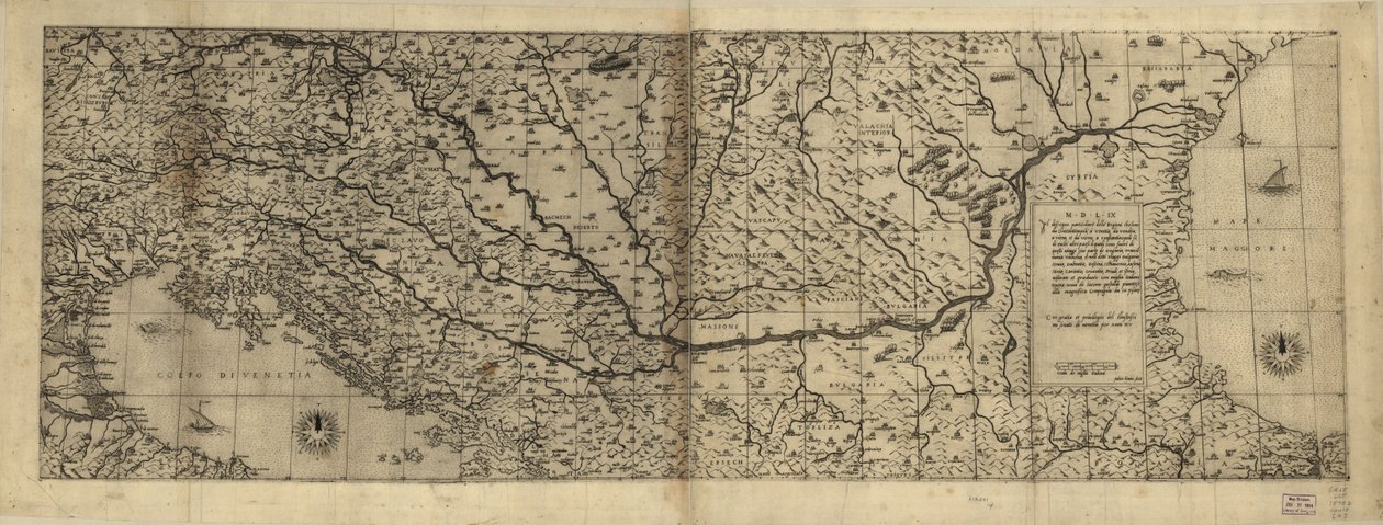 Svenska: Relief visas i bild. Vissa kartor helt på italienska, vissa kartor helt på latin. Titel härledd av katalogiserare från titelsidan på inbunden Lafréry-atlas. Sjutton lösa ark som förekommer i atlaser som säljs av Antoine Lafréry. Phillips, 5917 Til av Antoine; Forlani Lafréry
