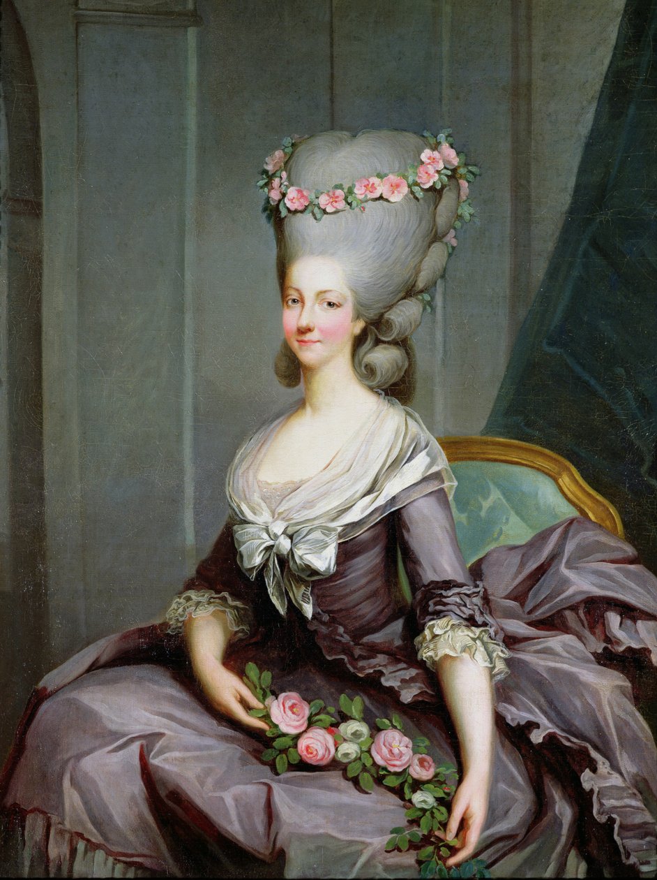 Marie-Therese de Savoie-Carignan (1749-92) Prinsessan av Lamballe (olja på duk) av Antoine François Callet