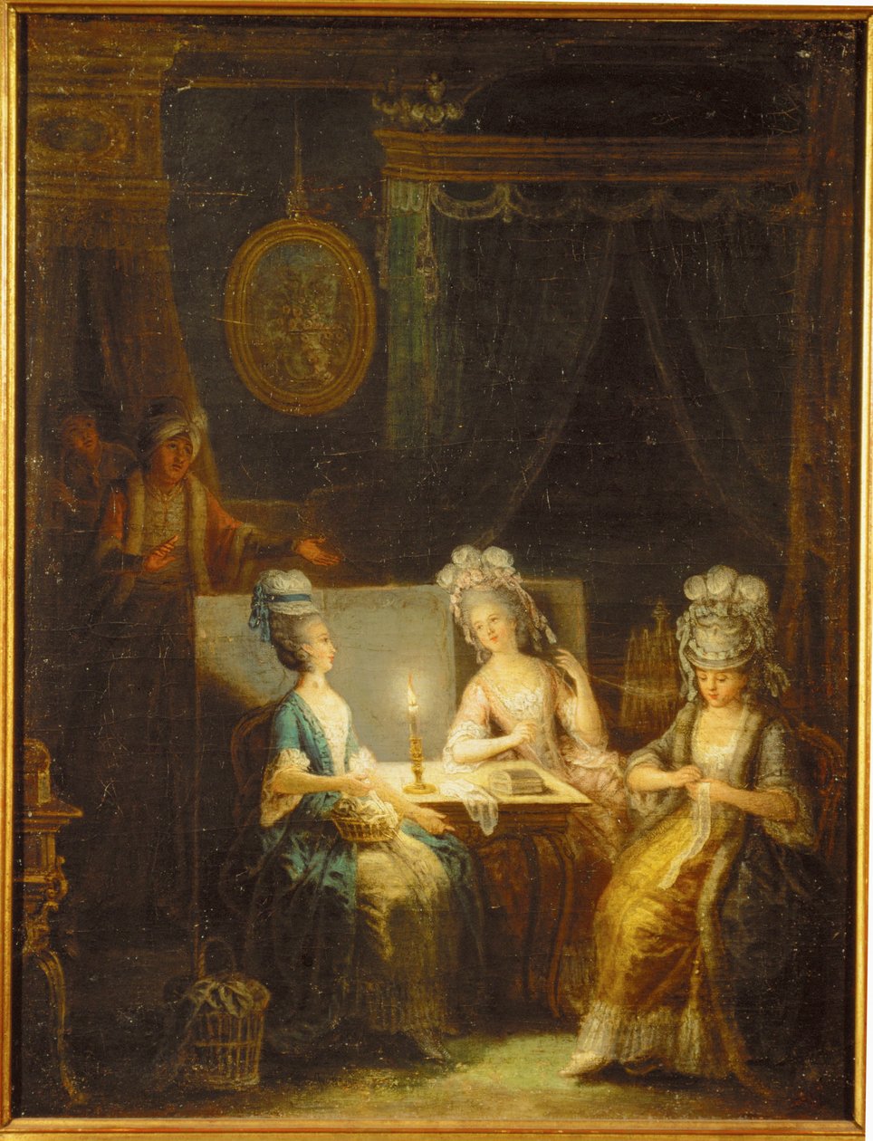 Zemir och Azor, opera av Andre E ... (målning på duk) av Antoine Francois Saint Aubert