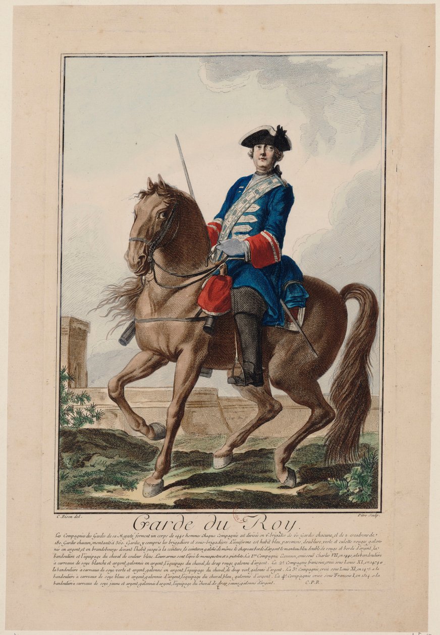 Garde du roi kungens livvakt, 1756. av Antoine Jean De Fehrt