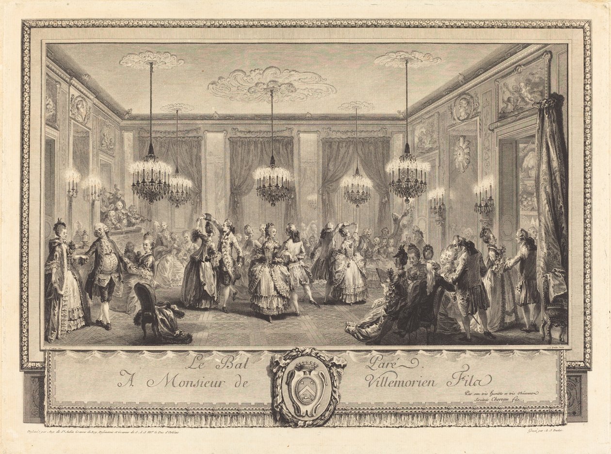 Bollen klädd av Antoine Jean Duclos after Augustin de Saint Aubin