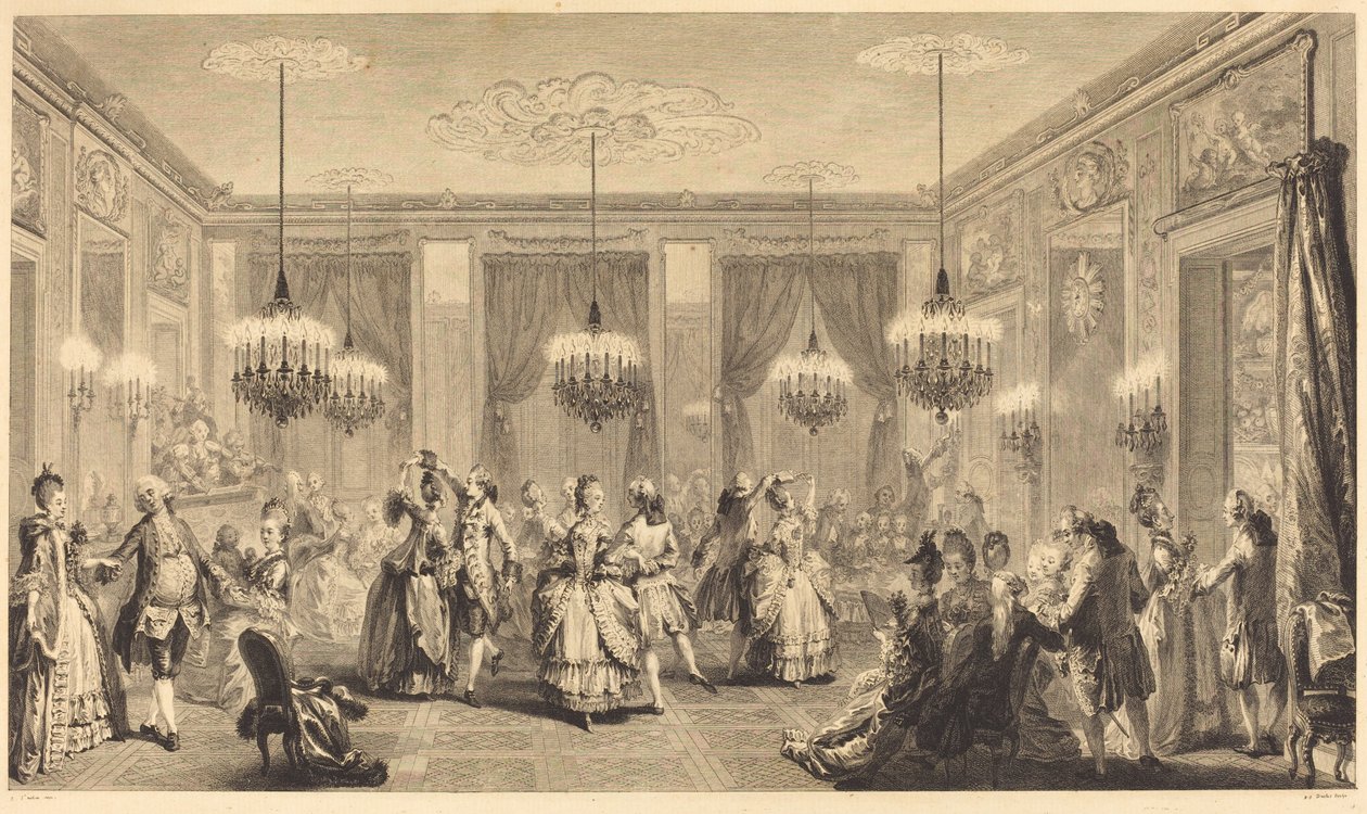 Bollen klädd av Antoine Jean Duclos after Augustin de Saint Aubin