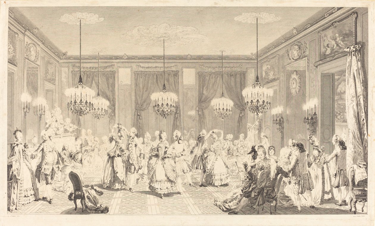Det verkar för dem av Antoine Jean Duclos after Augustin de Saint Aubin