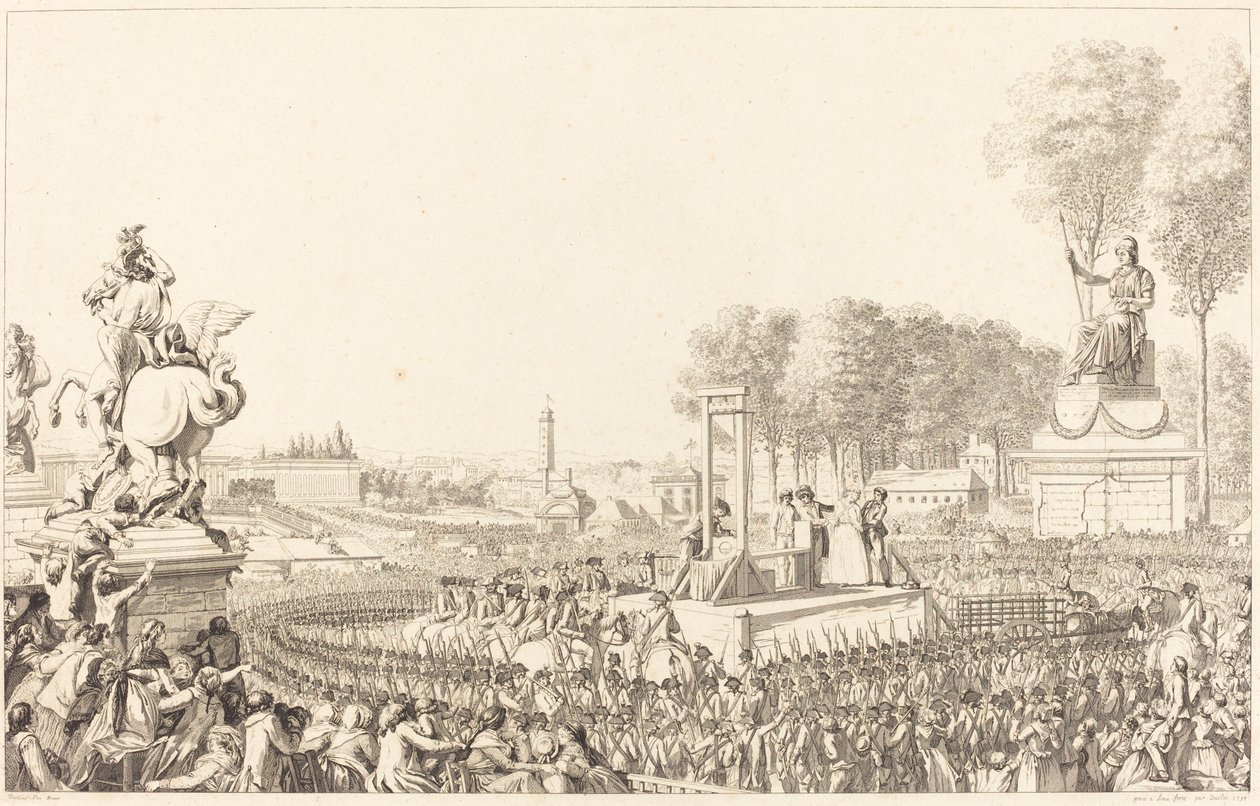 Dagen den 16 oktober 1793, Marie-Antoinettes död av Antoine Jean Duclos after Charles Monnet