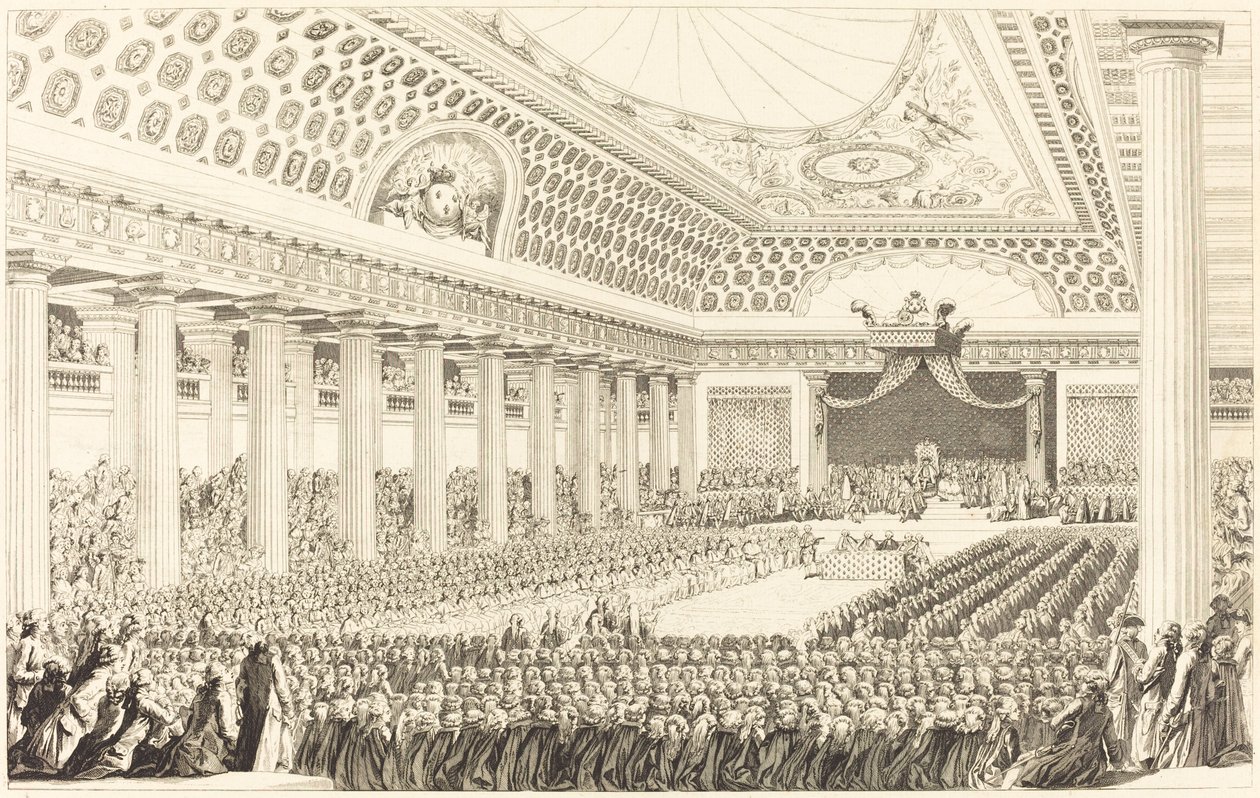 Invigningen av generalstaterna i Versailles, 5 mars 1789 av Antoine Jean Duclos after Charles Monnet