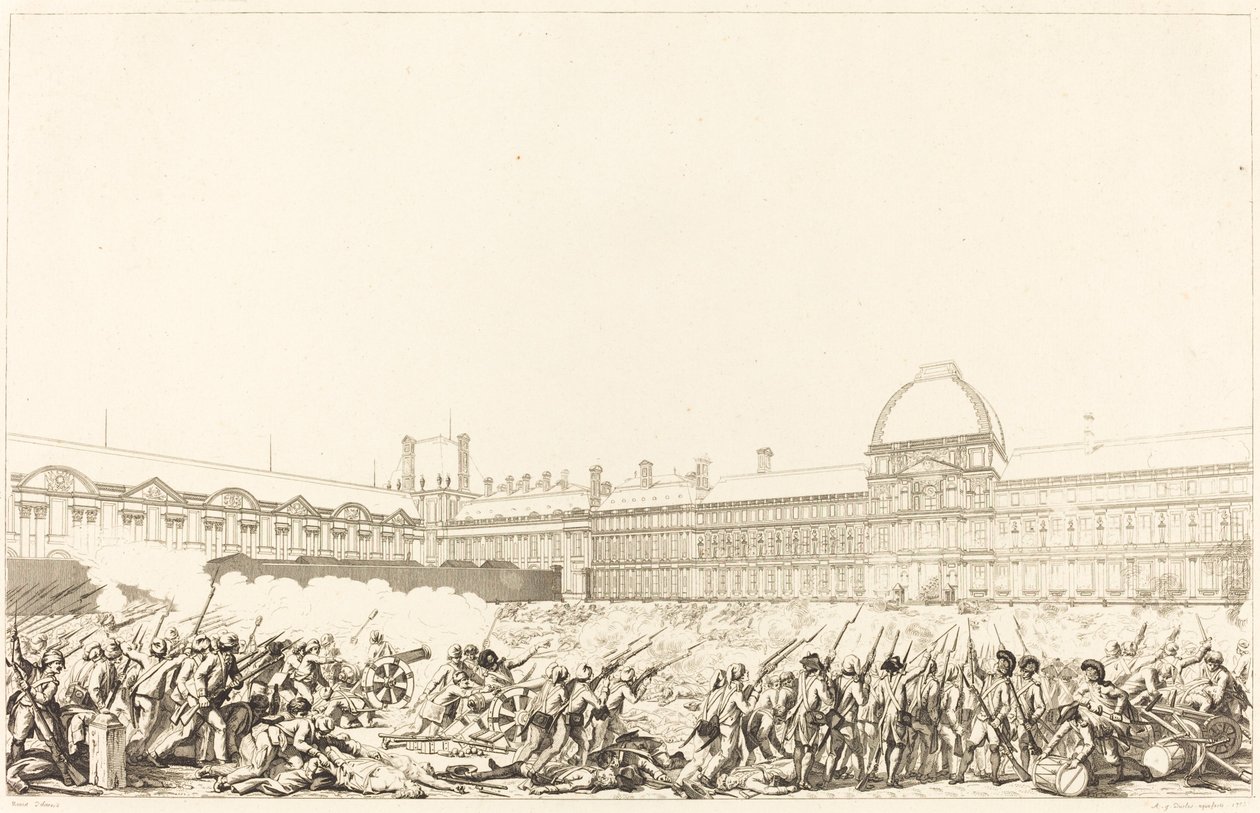 Dagen den 10 augusti 1792 av Antoine Jean Duclos after Charles Monnet