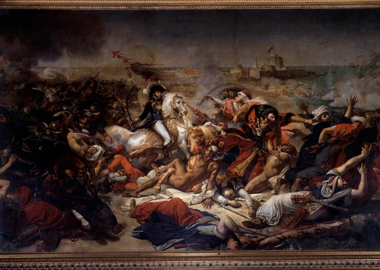 Kampanj (expedition) i Egypten (1798-1801): Joachim Murat (1767-1815) under slaget vid Aboukir den 25 juli av Antoine Jean Gros