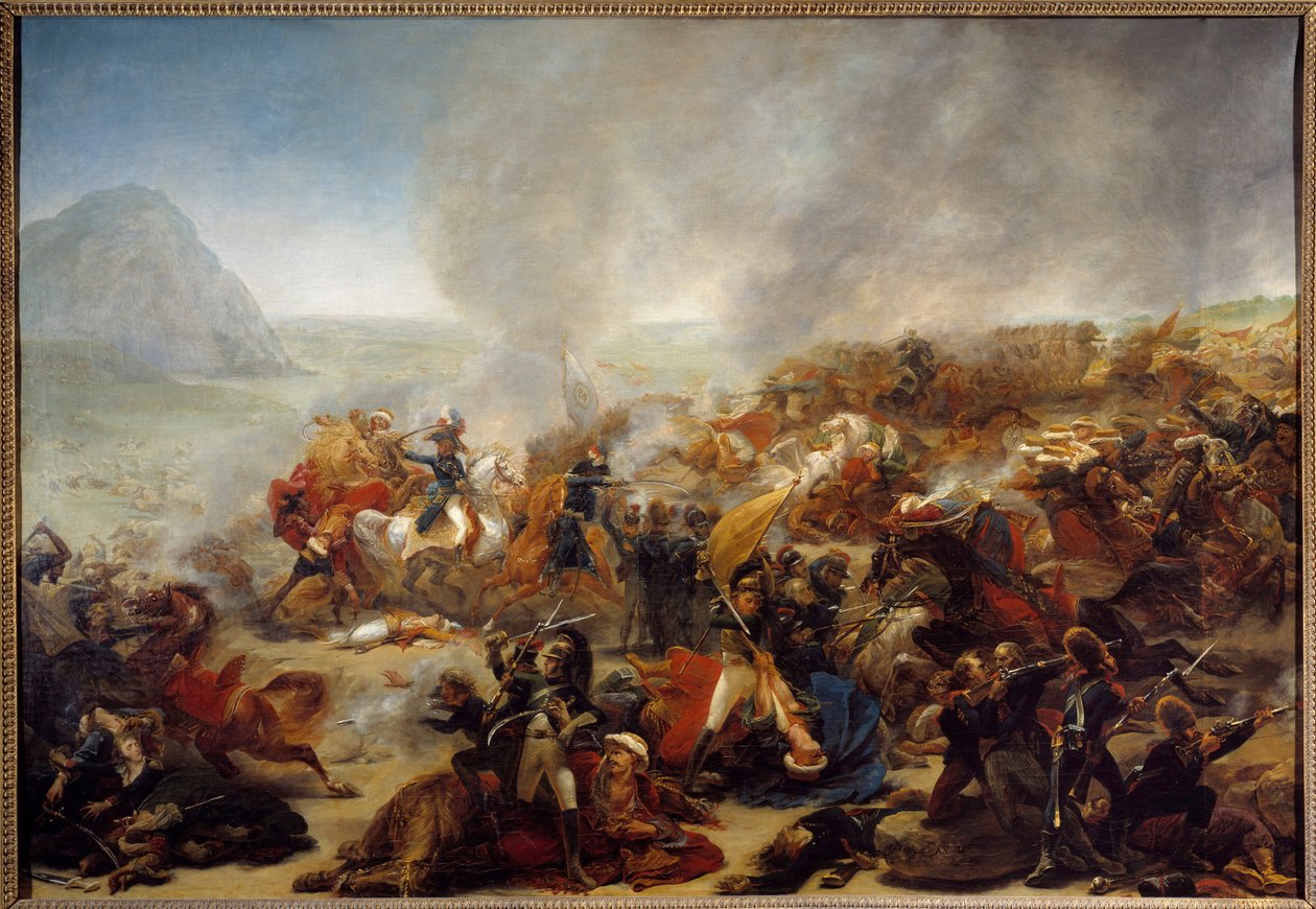 Kampanj (expedition) i Egypten (1798-1801): "" Slaget vid Nasaret den 08/04/1799""" I denna strid vann general Jean Andoche Junot (Jean-Andoche) (1771-1813). Målning av Antoine Jean Gros (1771-1835) 1801 Sön. 1,35x1,95 m Nantes, Musee des B av Antoine Jean Gros