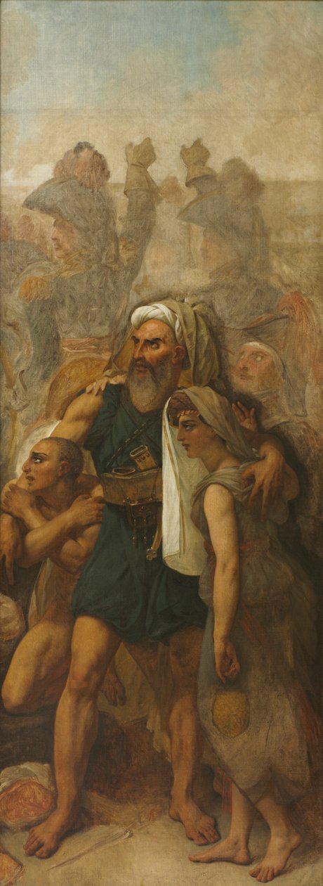 Egyptisk familjeskiss för slaget vid pyramiderna, ca. 1835. av Antoine Jean Gros