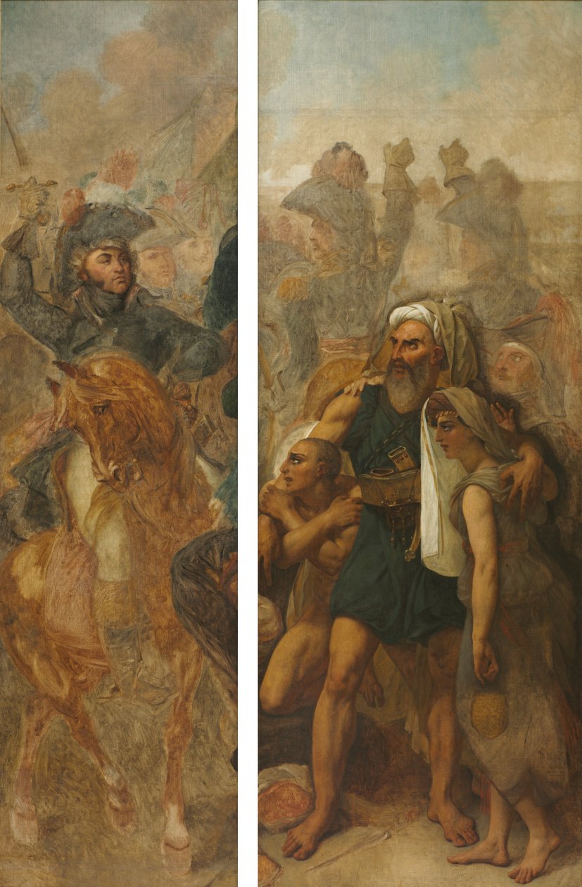 General Jean-Baptiste Kléber och egyptisk familj (skisser till "Slaget vid pyramiderna") av Antoine Jean Gros