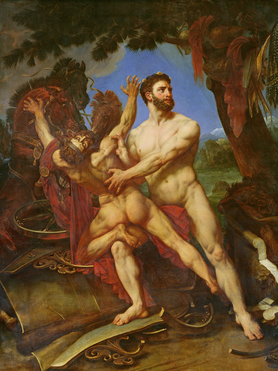 Herkules och Diomedes av Antoine Jean Gros