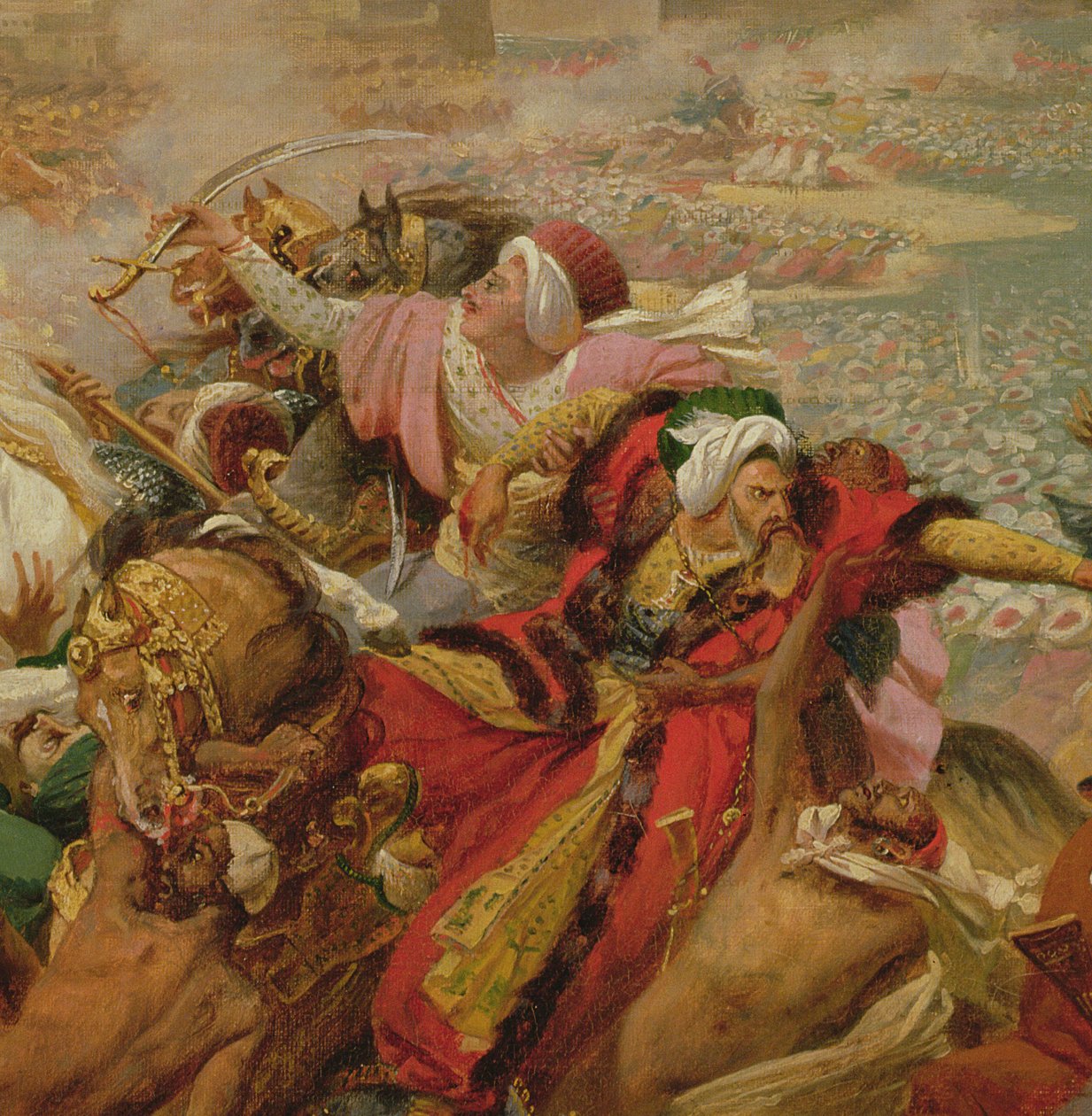 Murat besegrade den turkiska armén vid Aboukir den 25 juli 1799 (detalj), ca 1805 (olja på duk monterad ombord) av Antoine Jean Gros