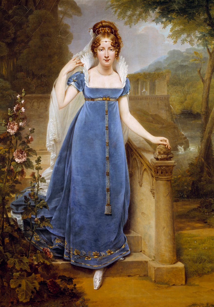Hellängdsporträtt av Henriette Scherrer, grevinna Legrand (1795-1848). Målning av Antoine Jean Gros (1771-1835) av Antoine Jean Gros