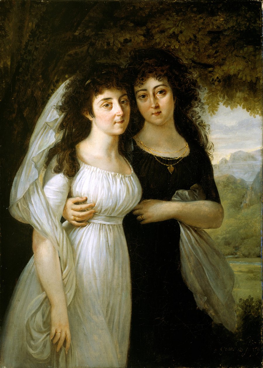 Porträtt av systrarna Maistre, 1796. av Antoine Jean Gros