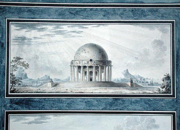 Ritning till ett hus för en kosmopolit, 1783 av Antoine Laurent Thomas Vaudoyer