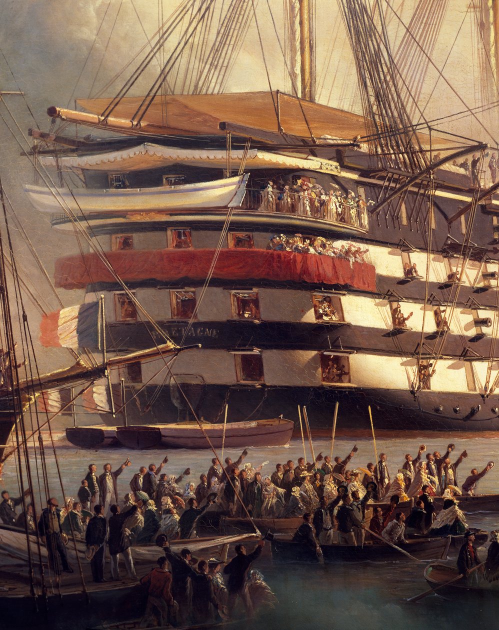 Drottning Victoria i Cherbourg den 3 augusti av Antoine Leon Morel Fatio